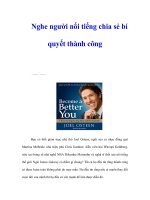 Nghe người nổi tiếng chia sẻ bí quyết thành công pdf
