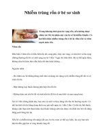 Nhiễm trùng rốn ở bé sơ sinhan bé rụng rốn, nếu không doc