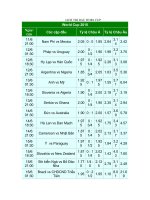 lich thi dau worl cup 2010