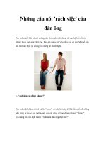 Những câu nói ''''rách việc'''' của đàn ông doc