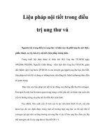 Liệu pháp nội tiết trong điều trị ung thư vú pptx