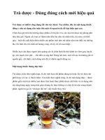 Trà dược - Dùng đúng cách mới hiệu quả docx