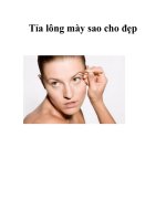 Tỉa lông mày sao cho đẹp doc