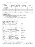 Đề thi  HK2 09-10 AV6 (tham khảo)