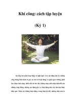 Khí công: cách tập luyện (Kỳ 1) docx