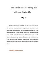 Siêu âm tầm soát bất thường thai nhi trong 3 tháng đầu (Kỳ 1) pot