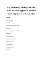 Cấp giấy đăng ký sinh hoạt theo điểm, nhóm đối với các hệ phái tin lành chưa được công nhận tư cách pháp nhân pot