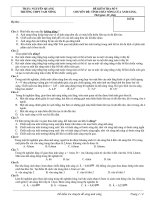 Đề kiểm tra chuyên đề Sóng ánh sáng