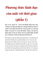 Phương thức lãnh đạo còn mãi với thời gian (phần 1) doc