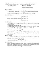 Đề thi vào lớp 10 (2009 - 2010)