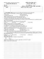 Đề kiểm tra Ngữ văn 8 Học kỳ I