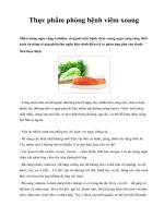 Thực phẩm phòng bệnh viêm xoang doc