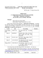 Lịch thi đấu Đường tới vinh quang 5/2010