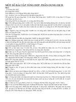 BÀI TẬP TỔNG HỢP PHẦN DUNG DỊCH