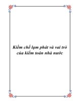 Kiềm chế lạm phát và vai trò của kiểm toán nhà nước doc