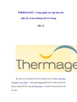 THERMAGE - Công nghệ cao cấp làm săn chắc da và tạo đường nét trẻ trung (Kỳ 1) pps