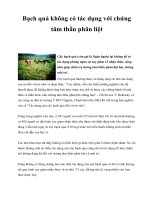 Bạch quả không có tác dụng với chứng tâm thần phân liệt pdf