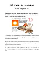 Mối liên hệ giữa vitamin D và bệnh ung thư vú ppt