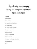 Cấp giấy tiếp nhận đăng ký quảng cáo trong lĩnh vực khám bệnh, chữa bệnh docx