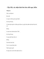 Cấp Giấy xác nhận khai báo hóa chất nguy hiểm potx