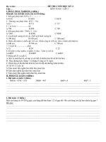 đề thi HKII môn toán lớp 3