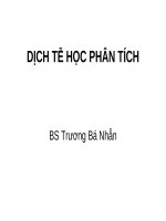 4 DỊCH tễ học PHÂN TÍCH