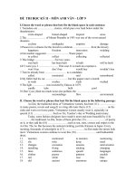 Đề + ĐA kiểm tra HK 2 ANH 9