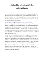 Ngăn chặn bệnh tim từ kiểm soát lipid máu pptx