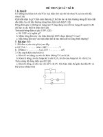 ĐỀ THI VẬT LÍ 7 KÌ II