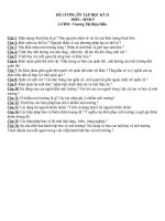 Đề cương ôn tập sinh 9 kì II năm học 2010