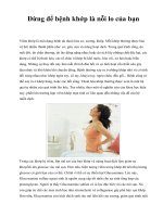 Đừng để bệnh khớp là nỗi lo của bạn ppt