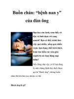 Buồn chán: “bệnh nan y” của đàn ông docx