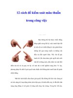 12 cách để kiểm soát mâu thuẫn trong công việc ppt