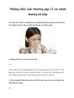 Những thắc mắc thường gặp về các bệnh đường hô hấp ppsx