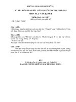 đề thi Ngữ văn 8 năm 2009 2010