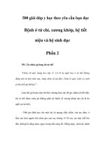 Bệnh ở tứ chi, xương khớp, hệ tiết niệu và hệ sinh dục - Phần 2 ppt