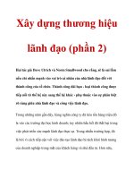 Xây dựng thương hiệu lãnh đạo (phần 2) potx
