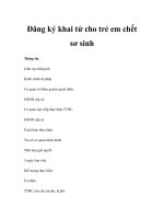 Đăng ký khai tử cho trẻ em chết sơ sinh potx