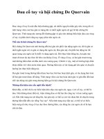 Đau cổ tay và hội chứng De Quervain pps