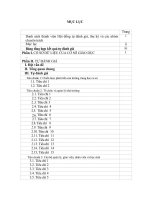 Mục lục báo cáo tự đánh giá THCS