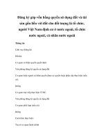 Đăng ký góp vốn bằng quyền sử dụng đất và tài sản gắn liền với đất cho đối tượng là tổ chức, người Việt Nam định cư ở nước ngoài, tổ chức nước ngoài, cá nhân nước ngoài pot