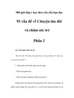 Chuyện lứa đôi và chăm sóc trẻ - Phần 2 ppt
