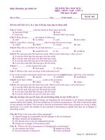 CAC DE THI HK II -ANH VAN 11 WITH KEYS