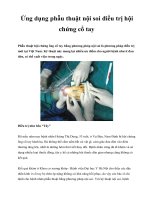 Ứng dụng phẫu thuật nội soi điều trị hội chứng cổ tay doc