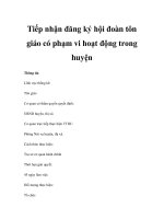 Tiếp nhận đăng ký hội đoàn tôn giáo có phạm vi hoạt động trong huyện potx