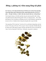 Đông y phòng trị viêm nang lông tái phát doc