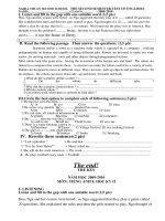 ĐÊ-ĐÁP ÁN KTHK II ANH 8