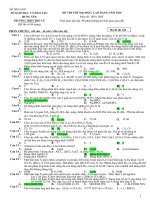 THI THU DAI HOC MA DE 128 DAP AN PHU CU