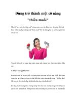 Đừng trở thành một cô nàng 