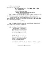 Đề thi và đáp an Ngữ năn HKII